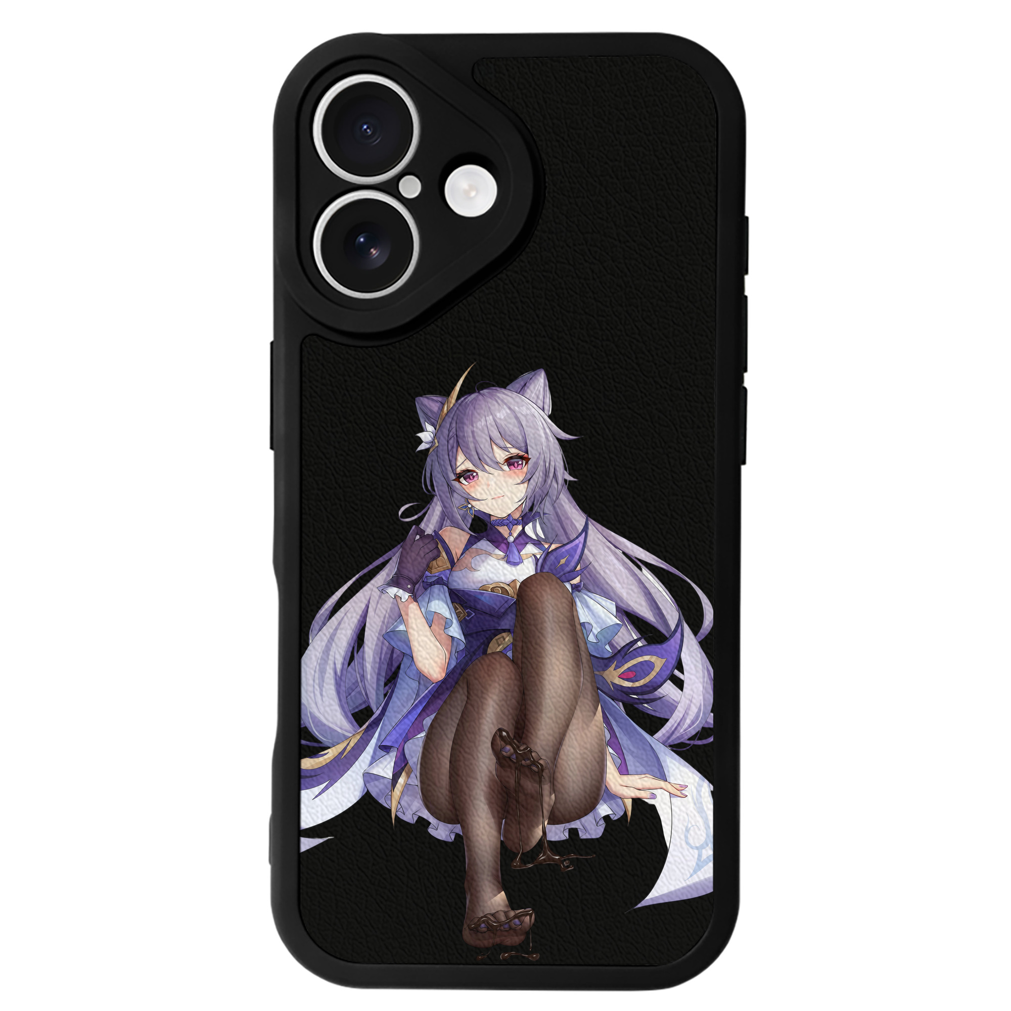 げんし神 刻晴 こくせい genshin Kokusei 【iPhone 16シリーズ対応】シリコンスマホケース（レザー調） 材質：シリコン